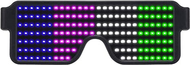 LED Glasses Light Up Dynamic Party Favor Glasses Festival Christmas USB Rechargeable LED Rave Glowing Flashing Glasses