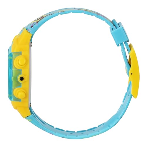 Nickelodeon Spongebob Squarepants Kids LCD Watch with LED Lights - Colorful Character Strap, Interactive Flashing Display, Comes in Collectible Tin Box
