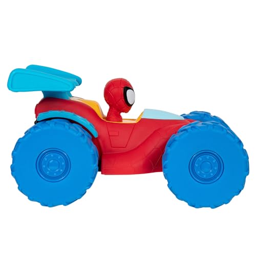 Jazwares Marvel Spidey and His Amazing Friends Marvel Spidey Web Climber - 7-Inch Rev Up Motor Vehicle That Climbs Obstacles