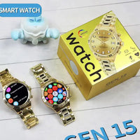 NEW ARRIVAL Gen 15 Smart watch Gold Color Luxury or women men sport watch Fitness Tracker Smartwatch best watch