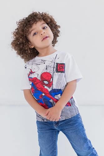 Marvel Spider-Man 4 Pack Pullover T-Shirts Toddler to Big Kid