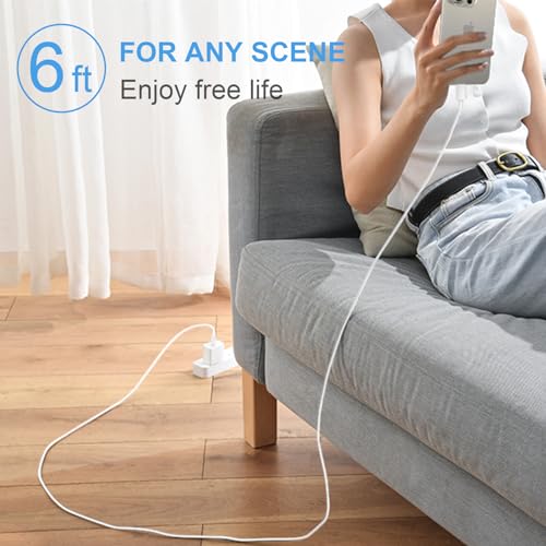 3 Pack iPhone Fast Charger cargador【Apple MFi Certified】 20W Rapid USB C Wall Charger with 6FT Fast Charging Cable Compatible with iPhone 11 12 13 14 Plus,Pro Max,Pro/Mini/XR/iPad