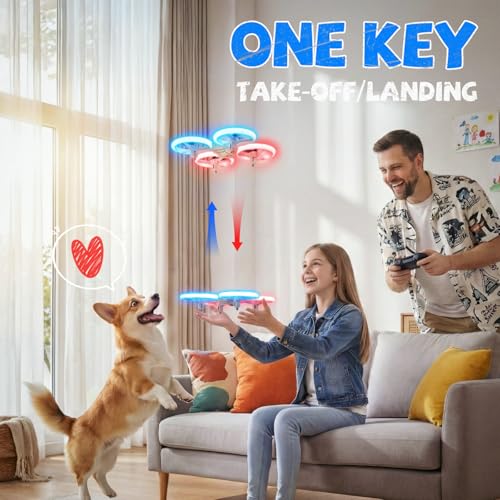 Drone for Kids & Adult, 3 Batteries 24 Min Flight Time, Anti-Collision RC Quadcopter with LED Light, Altitude Hold, Easy to Fly Kids Gifts for Boys & Girls Ages