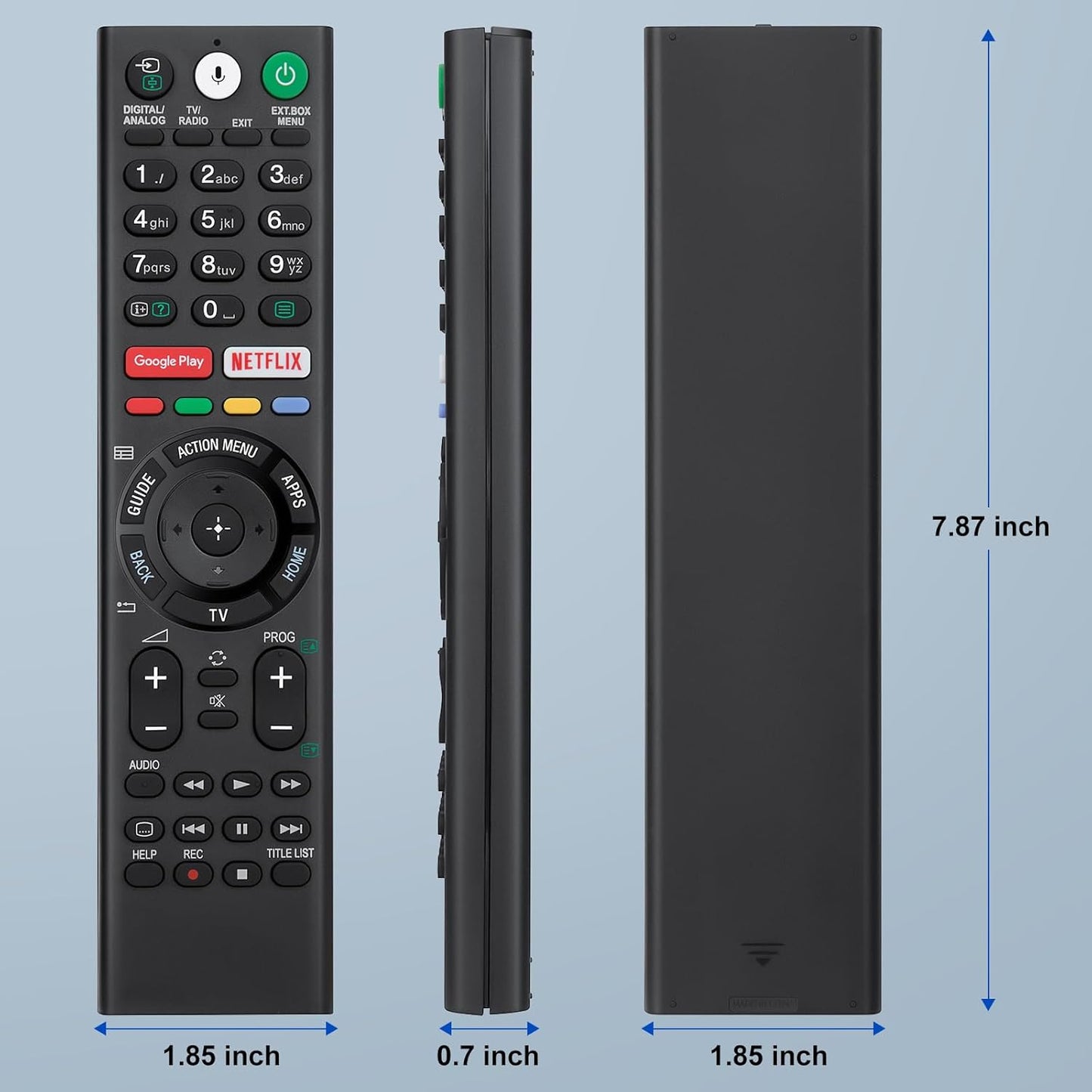 Voice Replacement Remote Control for Sony-Bravia-TVs,for All Sony 4K UHD LED LCD HD Smart TVs. 1-Year Warranty.