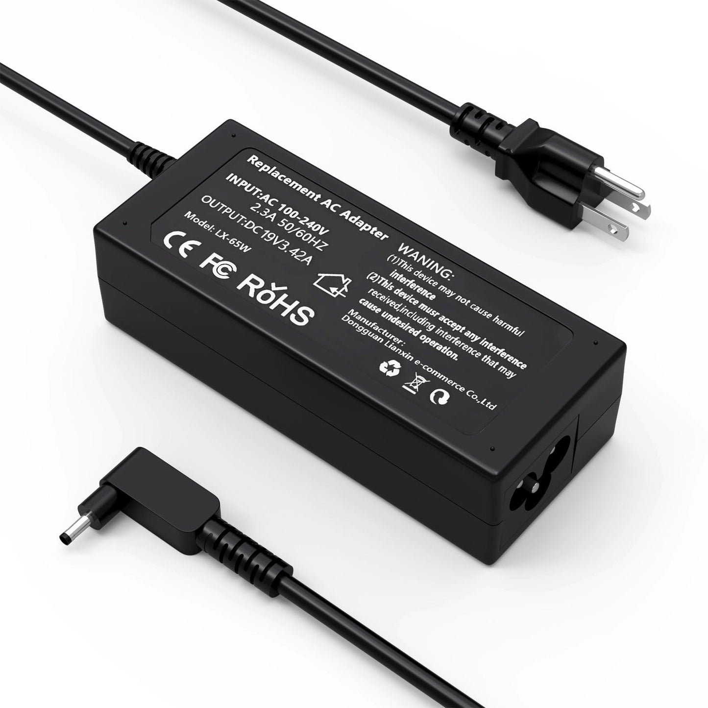 65W Laptop Charger Compatible with Acer Aspire 3 5 Series A315-23 A315-24P A315-35 A314-23P A317-53 A315-58 A315-59; A515-44 A515-45 A515-46 A515-54 A515-55 A515-56 AC Adapter Power Cord