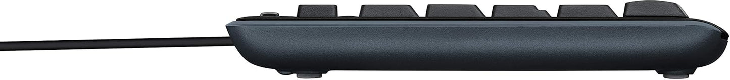 Logitech MK200 Media Combo Wired Keyboard and Mouse, Full-Size Keyboard with Easy-Access Media Controls, High-Definition Optical Mouse, Plug and Play USB Connection – Black