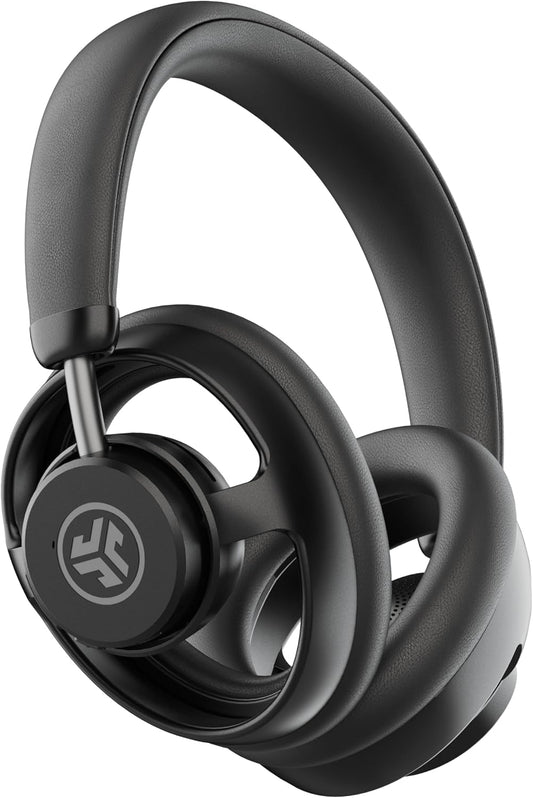 JLab JBuds Open Wireless Headphones, Black, Open-Back, Immersive Sound, Dual Coaxial 35mm + 12mm Drivers, Comfortable Breathable Open Fit, All Day Listening 24 Hour Playtime, Customize App