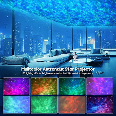 Astronaut Galaxy Projector with Remote Control - 360° Adjustable Timer Kids Astronaut Nebula Night Light, for Gifts,Baby Adults Bedroom, Gaming Room, Home and Party