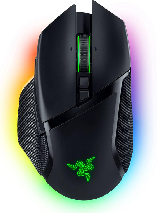 Razer Basilisk V3 Pro Wireless Gaming Mouse, HyperScroll Tilt Wheel, 30K DPI Sensor, Gen-3 Optical Switches, 13-Zone Chroma RGB, 13 Programmable Controls, 3 Connection Modes, Black