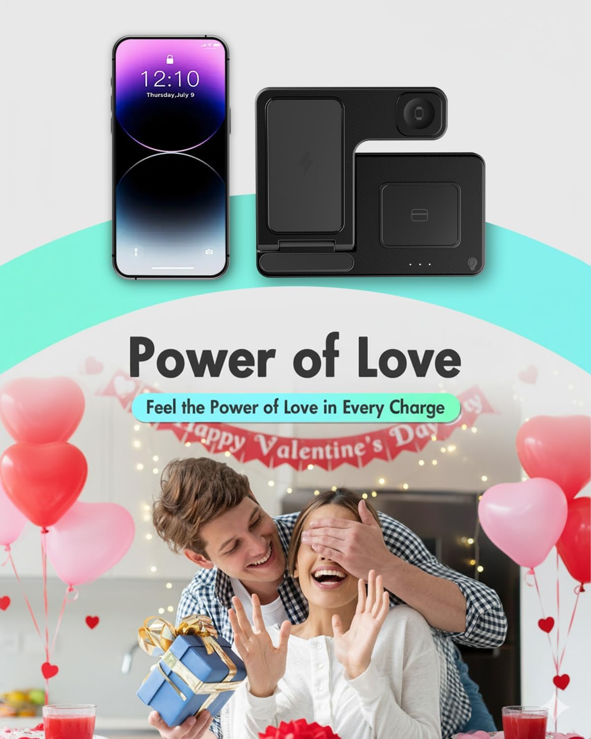 3-in-1 Wireless Charging Station for Apple – iPhone, Apple Watch & AirPods Charger Stand
