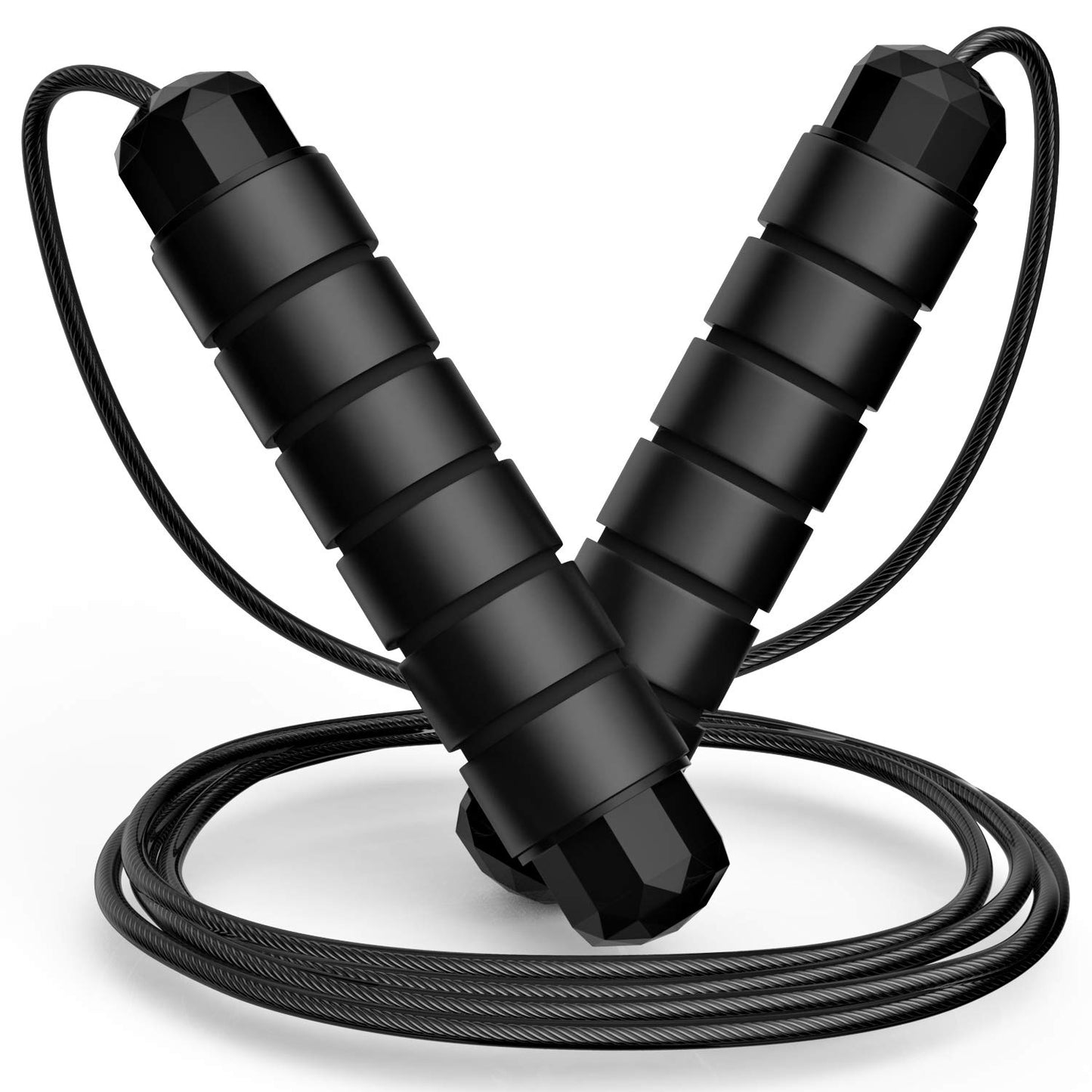 Speed Jump Rope Adjustable Steel Cable โ Tangle-Free Skipping Rope with Ball Bearings for Home Gym, Fitness & Cardio Workout