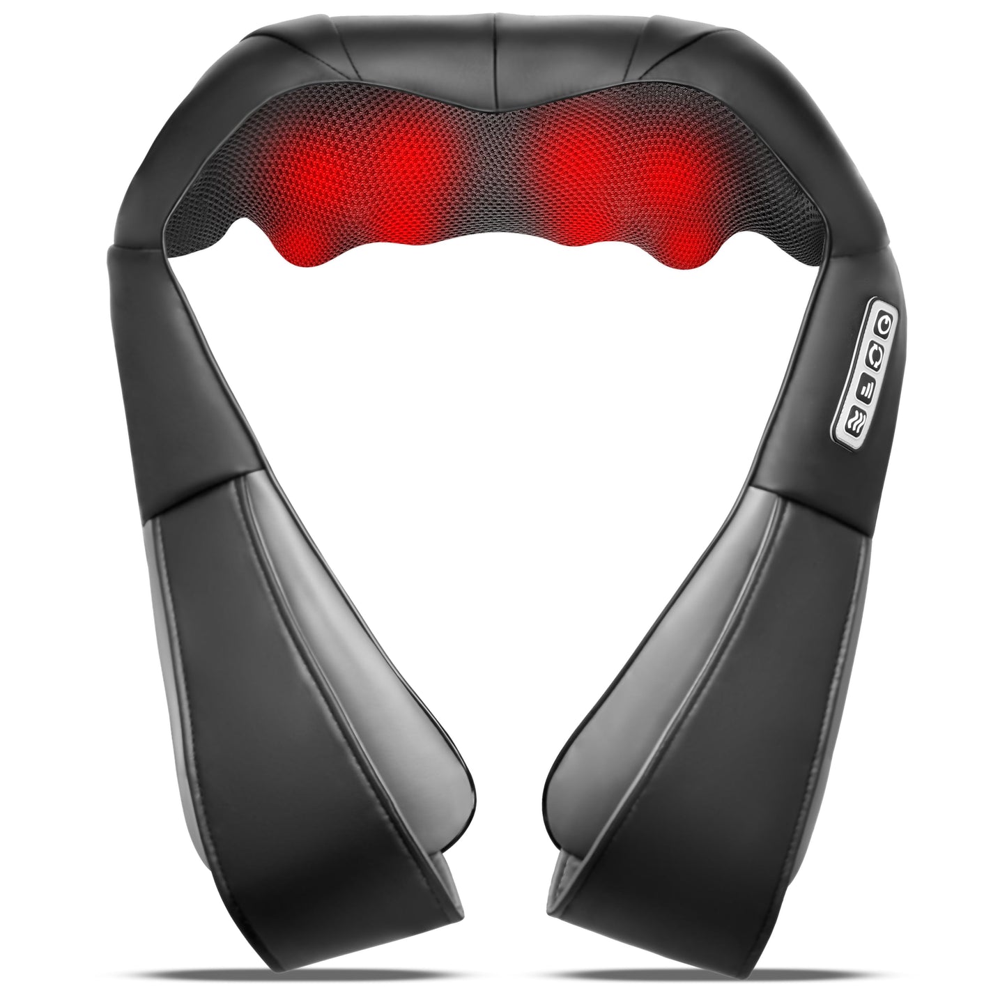Shiatsu Neck & Back Massager with Heat β Electric 3D Kneading Massage Pillow for Neck, Shoulders & Back (Home, Office & Car Use, Gift for Men & Women, NOT Cordless)