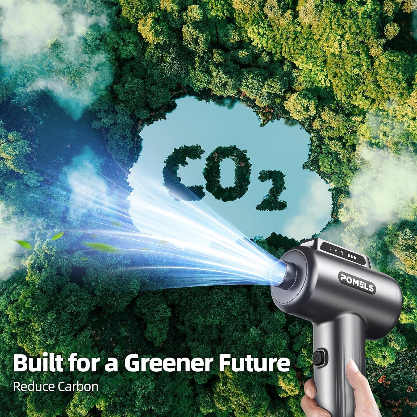 Compressed Air Duster, 110000RPM Ultra-Powerful Electric Air Duster with LED Light, 3-Speed Adjustable, Rechargeable Cordless Mini Blower for Computer, Keyboard, Car, PS5, Outdoor & Home Cleaning