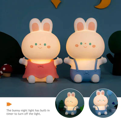 USB Rechargable Rabbit Night Light Lamp for Kids Bedroom, Birthday Gifts, Home Decor, Return gifts etc.