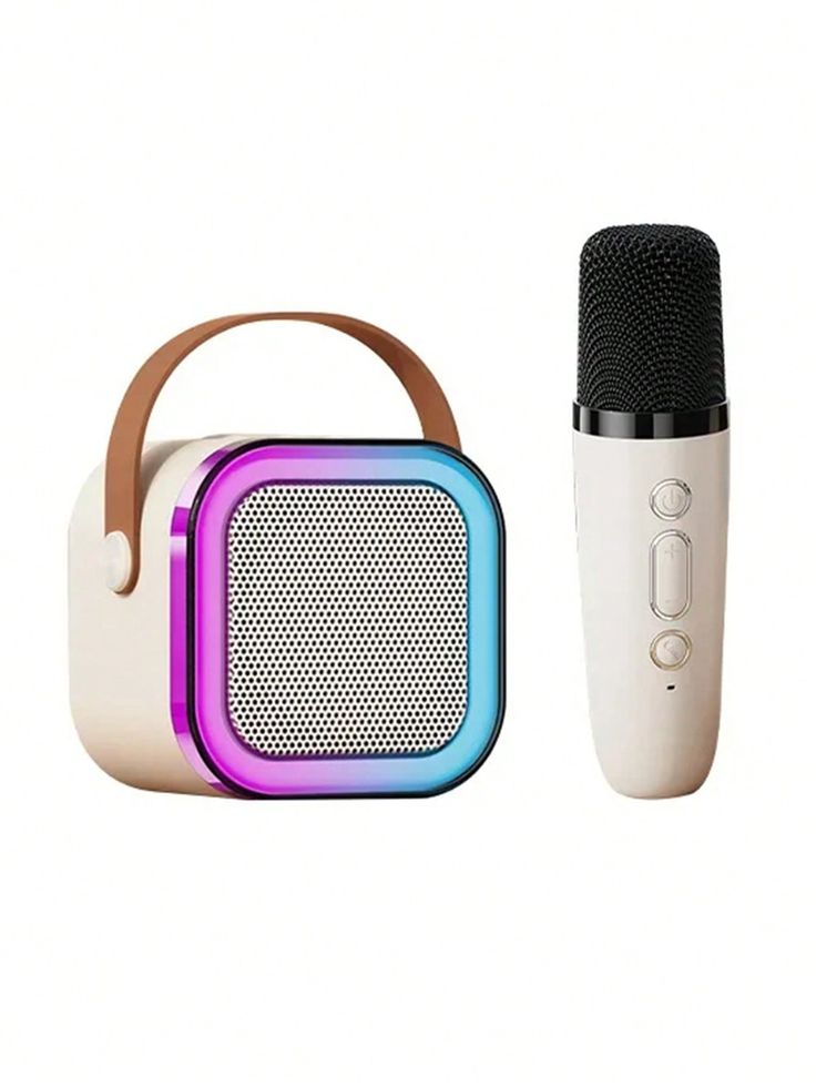 Mini Portable K12 Bluetooth Karaoke Speaker with Wireless Mics , Gifts Toys for Girls and  Boys Family Home Party, Birthday Party etc.