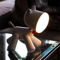 Animal LED Night Light Cute Puppy Shape Lamp USB Charging port Adjustable Brightness & Children's Eye Care Night light, for Living Room Bedroom, Dining Room Energy Saving Bedside Lamp With Tail Switch