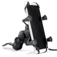 A-12 X-Grip FBABAHOLDER0003 Bike Mobile Charger with Phone Holder (Black)