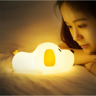 Cute Puppy Soft Silicone Baby Nursery Lamp-USB Rechargeable, Color Temperature and Brightness Adjustable, White and Warm can be Switched, Timing Function, Fabulous Ideal Gift.