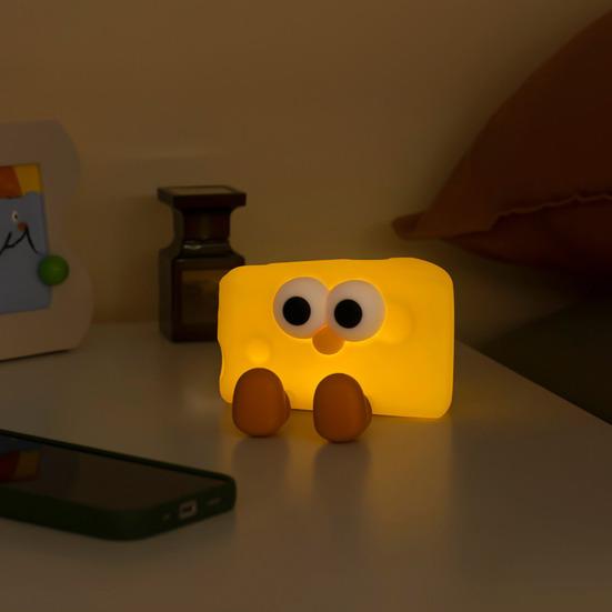Cute Silicone LED Night Light For Kids, Cute Silicon Nursery Cheese Lamp with 3 Color Mod For Bedroom Bedside lamp, Gifts, Decoration, Night Lamp, etc.