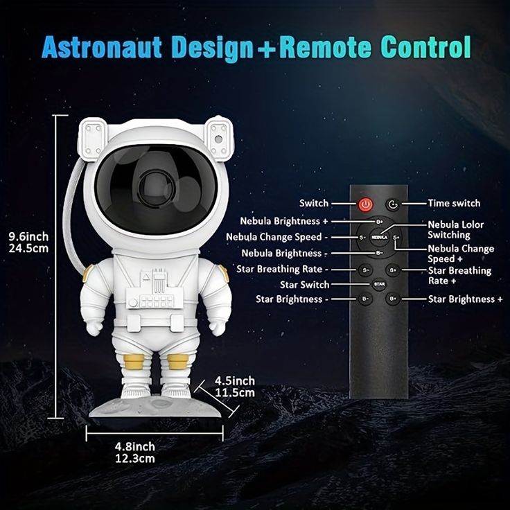 Astronaut Galaxy Projector with Remote Control