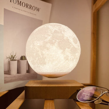 Floating Moon Lamp, Magnetic Levitating Moon Lamp, 15.9inch Spinning 3D Night Light with Magnetic Base, Room Decor Moon Light, Birthday Christmas Gifts for Kids