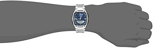 Casio AW81D Series | Watches for Men | Analog Digital Watch | Silver Stainless Steel | 1/100 SEC Stopwatch | Countdown Timer | World Time | LED Light | 50M WR | Multi Alarm | Calendar | 10 Yr Batt
