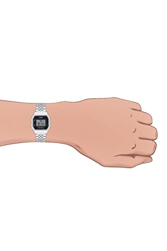 Casio Ladies Mid-Size Silver Tone Digital Retro Watch LA-680WA-1DF