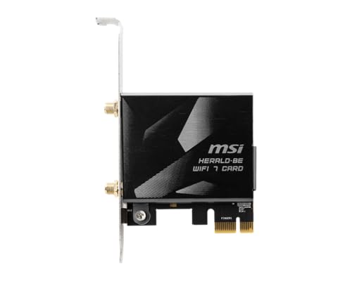MSI Herald-BE WI-FI 7 MAX (Wi-Fi 7, 802.11BE, Bluetooth 5.4, PCIe, Multi-Link Operation Technology, External Antenna)