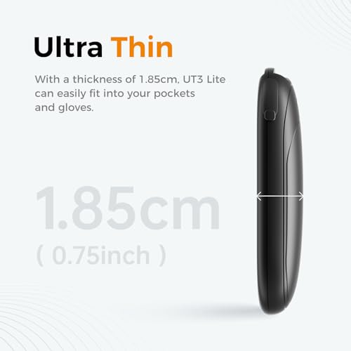 OCOOPA Magnetic Hand Warmers Rechargeable 2 Pack, UL Safety Heat 100-126°F, 3-Settings, Pocket-Sized, Max. 8 Hrs Long Lasting,Great for Raynauds, Golf, Hunting, Camping, Gifts for Men Women, UT3 Lite
