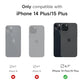 SURITCH for iPhone 14 Plus/15 Plus Case with Magnetic Camera Slide Cover and Adjustable Kickstand, Compatible with MagSafe, Shockproof Bumper Case Slim Protective Cover 6.7 Inch, Black
