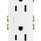 Legrand Radiant 885TRWCC21 15 Amp Decorator Duplex Outlet, White, 1 Count