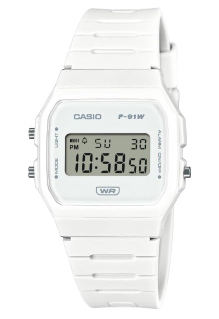 Casio F-91WB Series | Men's Digital Watch | Bio-Based Resin Band | LED Backlight | Stopwatch | Daily Alarm | Auto Calendar | 12/24 Hour Format | Water Resistant