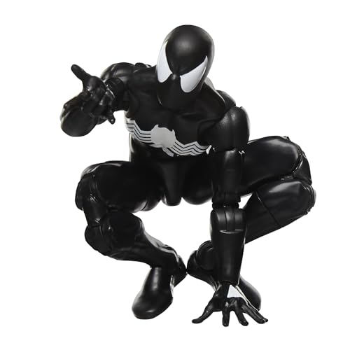 Hasbro Marvel Secret Wars Spider-Man Action Figure | Marvel Legends Retro 6 Inch Action Figure Secret Wars Wave 1 - Black Suit Spider-Man