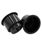 Yuanhe Black Plastic Cup Drink Holder Insert with Drain for Marine Boat RV Camper, 4PCS