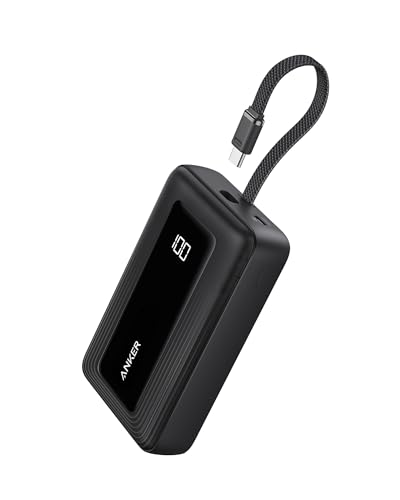 Anker Zolo Power Bank,20,000mAh 30W Portable Charger with Built-in USB-C