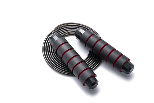 BOOMIBOO Jump Rope, Adjustable Jump Ropes,Skipping Rope Tangle-Free Rapid Speed with Ball Bearings for Women Men Kids,Exercise & Slim Body Jumprope at Home School Gym