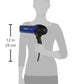 Conair Hair Dryer, 1875W Turbo Blow Dryer with Tourmaline Coating and Ionic Conditioning, Includes Diffuser and Concentrator Attachments, 2 Heat & 2 Speed Settings, Blue/Black
