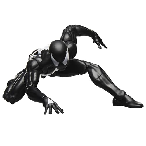 Hasbro Marvel Secret Wars Spider-Man Action Figure | Marvel Legends Retro 6 Inch Action Figure Secret Wars Wave 1 - Black Suit Spider-Man