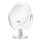 Vanity Makeup Mirror with Stand, 1X/15X Magnification Double Sided 360 Degree Swivel, Portable Table Desk Counter top Magnifying Mirror, Tabletop Mirror for Bedroom or Dorm Room, 6.25 Inch