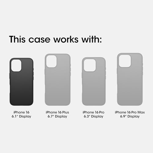 OtterBox iPhone 16 Commuter Series Case - Black | Thin & Protective iPhone Case, Dual-Layer, Impact Absorbing iPhone Case, Best MagSafe iPhone Cases for Wireless Charging