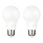 Basics A19 Dusk to Dawn Sensor LED Outdoor Light Bulb, 60W Equivalent, Energy-Efficient 9W, Daylight 5000K, E26 Base, 10,000 Hours, 2 Count (Pack of 1)
