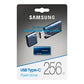 Samsung Type-C USB Flash Drive, 256GB, Transfers 4GB Files in 11 Secs w/Up to 400MB/s USB 3.2 Gen 1 Read Speeds, Compatible w/USB 3.0/2.0, Waterproof, 2022, Blue, MUF-256DA/AM