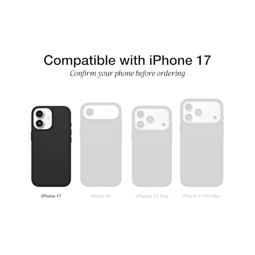 OtterBox iPhone 17 Profile Series Case - Black | Ultra-Thin, Protective Minimalist iPhone Case, Snaps to MagSafe, Ultra-Sleek, Pocket-Friendly w/ Drop Protection & Grip Edges