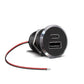 12V USB Outlet All-Aluminum QC 3.0 USB-A & USB-C PD3.0 Dual Fast Car Charger Socket, Recessed Mount Car USB Port for Car Truck Boat RV Camper Van Trailer (Small Version)