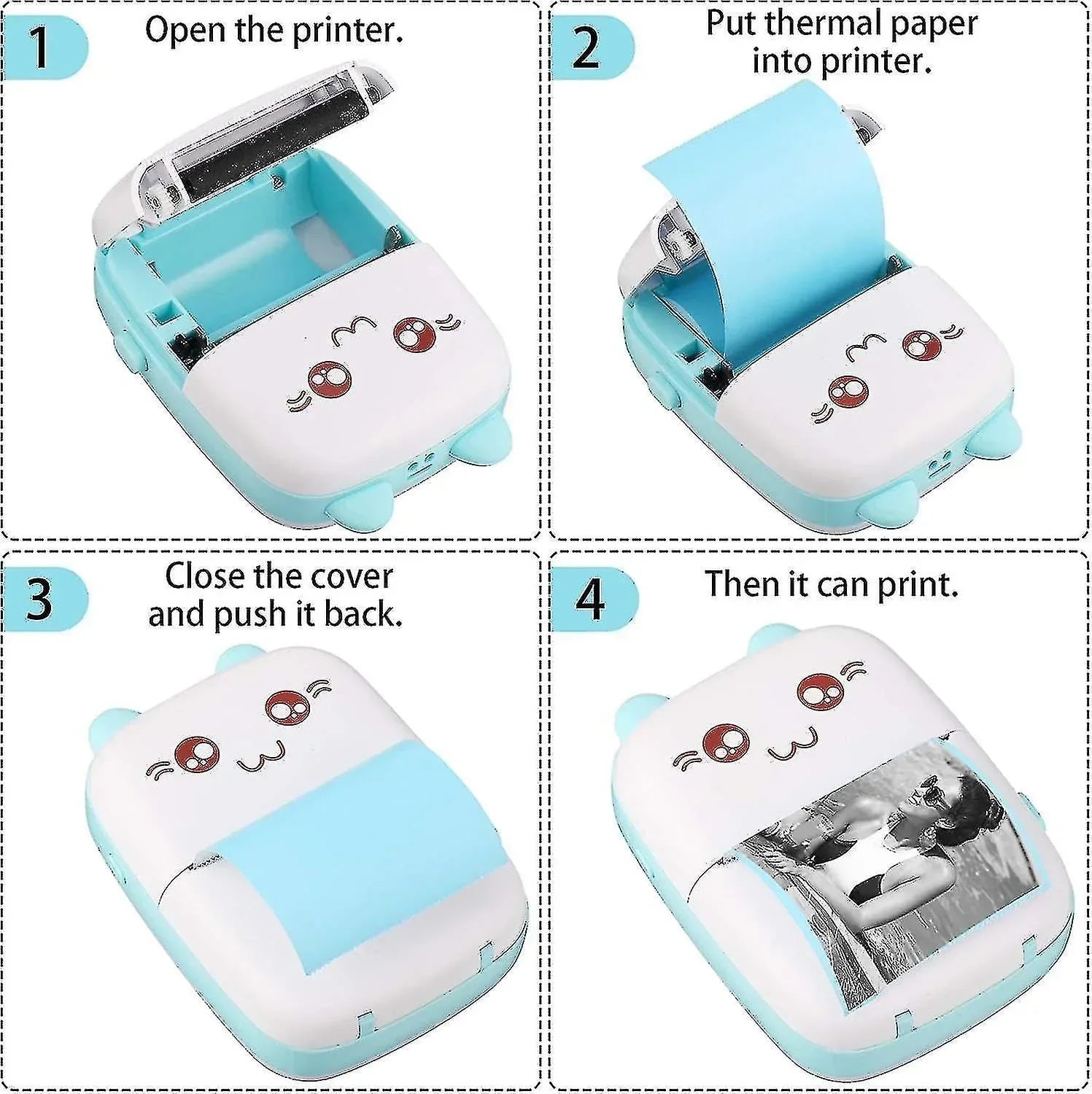 Mini Printer Portable Mini Bluetooth WiFi Printer