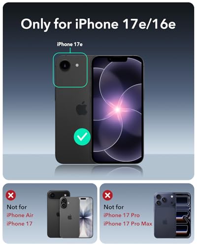 ESR for iPhone 17e/iPhone 16e Case, Compatible with MagSafe, Shockproof Military-Grade Protection, Scratch-Resistant Back, Magnetic Phone Case for iPhone 17e/iPhone 16e, Classic Hybrid Case, Clear
