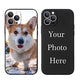 Custom Pictures Phone Case for iPhone 17/16/15/14/13/12/11 Pro Max Mini, Personalized Phone Cases, Customized Photo Black Liquid Silicone Soft Gel Rubber Cover for Birthday Friends Family