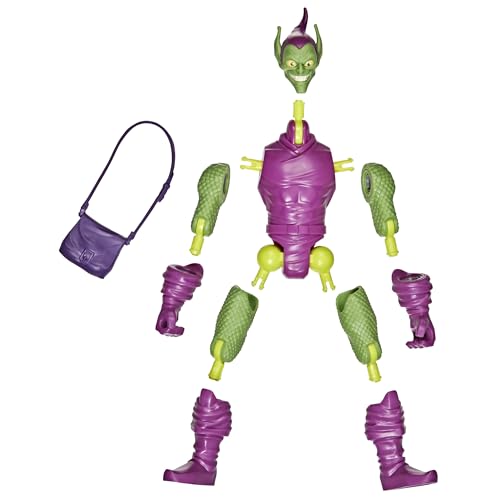 MixMashers Marvel Spider-Man Deluxe Green Jester Figure to Mix and Combine with Accessories, 12.5 cm Scale, Superhero Toys, Ages 4 and Above