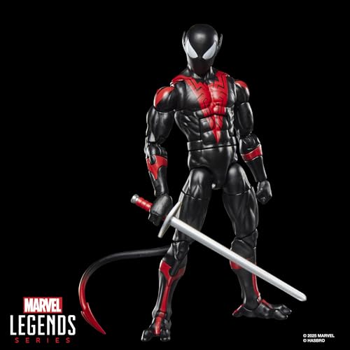 Marvel Legends Series Uncanny Spider-Man (Nightcrawler), Retro Cardback Comics Collectible 6-Inch Scale Action Figure | 6 Marvel Legends Figure, 5 Accessories, Sword, Bamf, Retro Cardback, 20 Plus Points Articulation