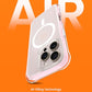 ORNARTO Air Case for iPhone 16 Pro Clear, Compatible with MagSafe, Military-Grade Drop Protection Cover with Built-in Air, Pink
